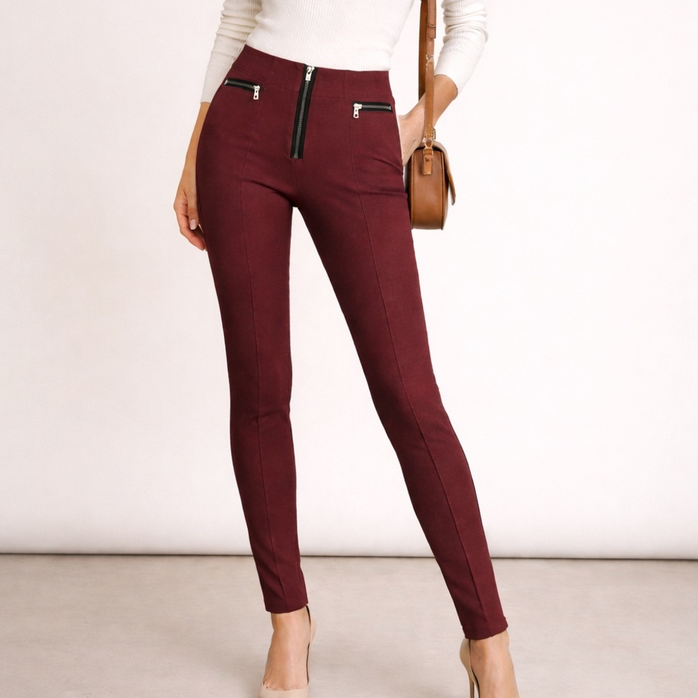 Abercrombie & Fitch Burgundy Slim Fit Pants